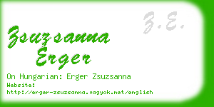 zsuzsanna erger business card
